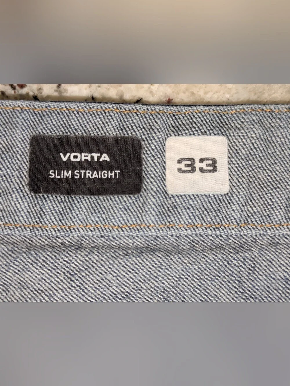 Volcom Vorta Slim Straight Jeans Men's 33 Dark Wash Skate Stretch Denim